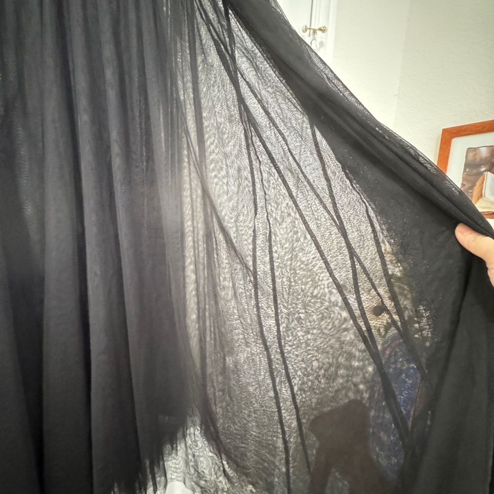 Anthropologie Black A-Line Tulle
Skirt|Sheer Tulle Maxi Skirt Size XL - Picture 5 of 9